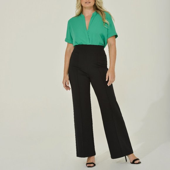 Black Palazzo Pant for Women | The cream of the crop Pintuck pant | Sustainable - Picture 2 of 15